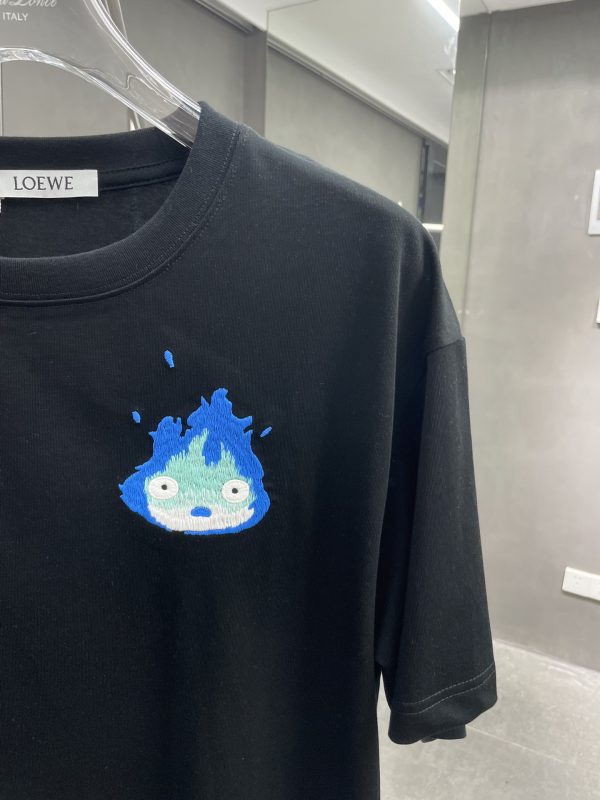 Loewe x Howl's Moving Castle Loewe 23 spring and summer joint model Calcifer small flame short sleeves made of 240 grams of pure cotton fabric - Image 10