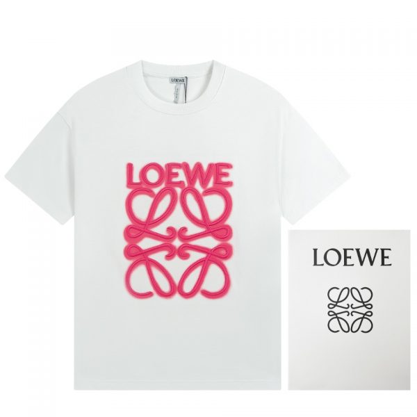 LOEWE / neon embroidery fluorescent powder short-sleeved T-shirt The effect of spraying monkeys on the chest is very recognizable - Image 10