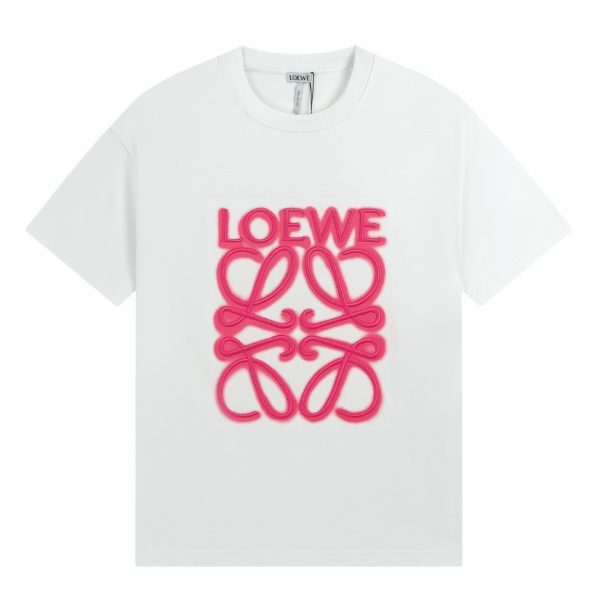 LOEWE / neon embroidery fluorescent powder short-sleeved T-shirt The effect of spraying monkeys on the chest is very recognizable - Image 11