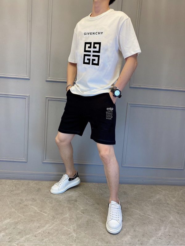 [LOEWE] 2023 new men's short-sleeved shorts suit - Image 4
