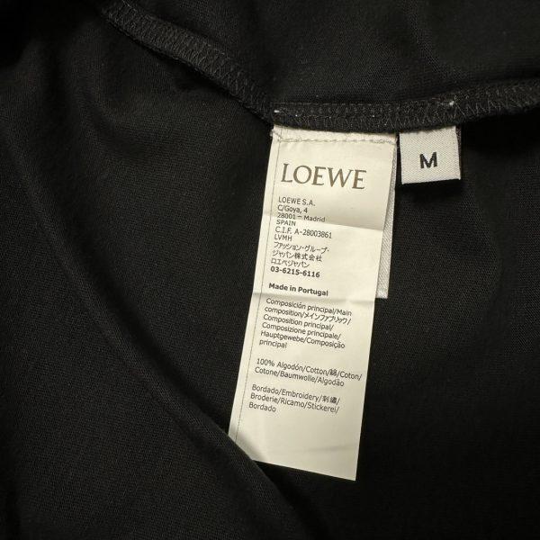 LOEWE / 2023 spring and summer new Calcifer flame moving castle embroidery letters short-sleeved T-shirt men and women loose half-sleeved shirt - Image 17