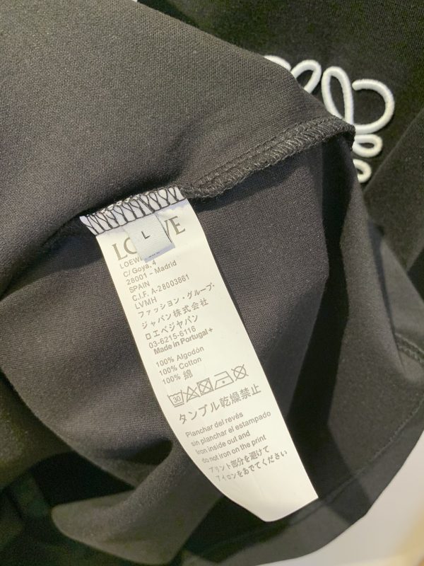 LOEWE 2022FW spring and summer classic basic embroidery half-sleeved T-shirt Upgraded version of selected 220g 50-woven double-yarn long-staple cotton Imported Shimada three-dimensional embroidery Super versatile must-have item for male gods - Image 11