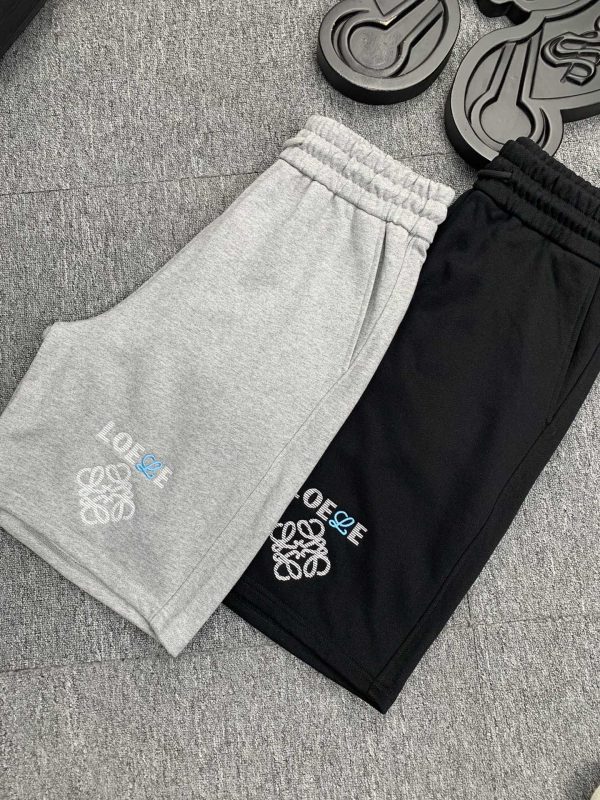 LOEWE 2023 autumn and winter new men's casual shorts, high-end custom pure cotton breathable fabric, breathable micro-elastic and extremely comfortable - Image 3