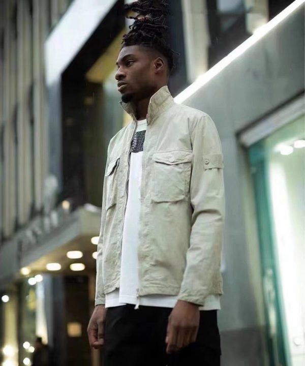 STONE ISLANDS Stone Island ISLANDS Side Badge Ghost Shirt Zipper Jacket Jacket Multi-Pocket Jacket