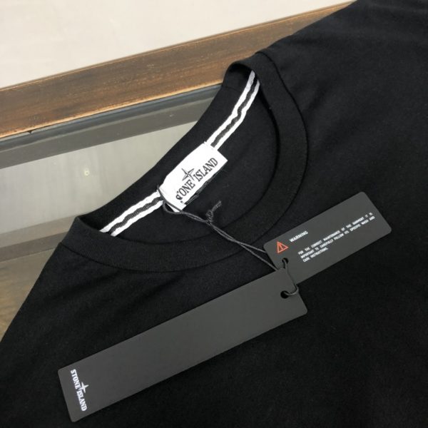 STONE ISLAND Stone Island fabric combed cotton cotton T-shirt is pre-washed to prevent deformation and shrinkage - Image 4