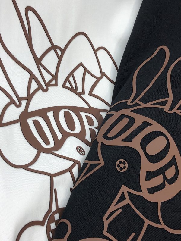 ??Dior ?️Wear more than 200 catties 2023SS spring and summer new short-sleeved T-shirt, available at the counter simultaneously, imported pure cotton fabric for customers, comfortable and breathable - Image 8