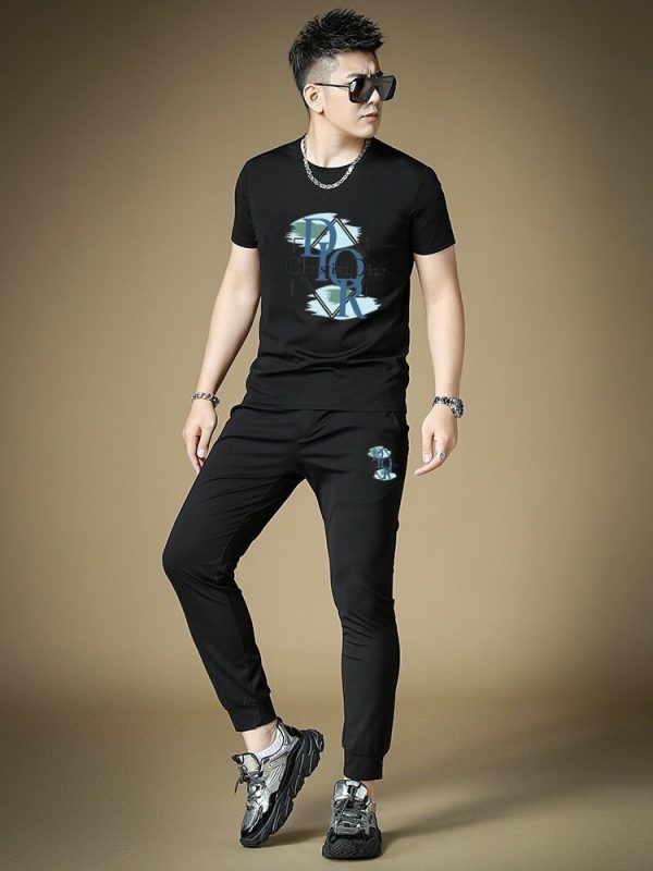 [DIOR] (Fat Gospel) 2023 official website of the same style. World-renowned luxury brand. Summer men's (double mercerized) high-quality ? goods set - Image 5