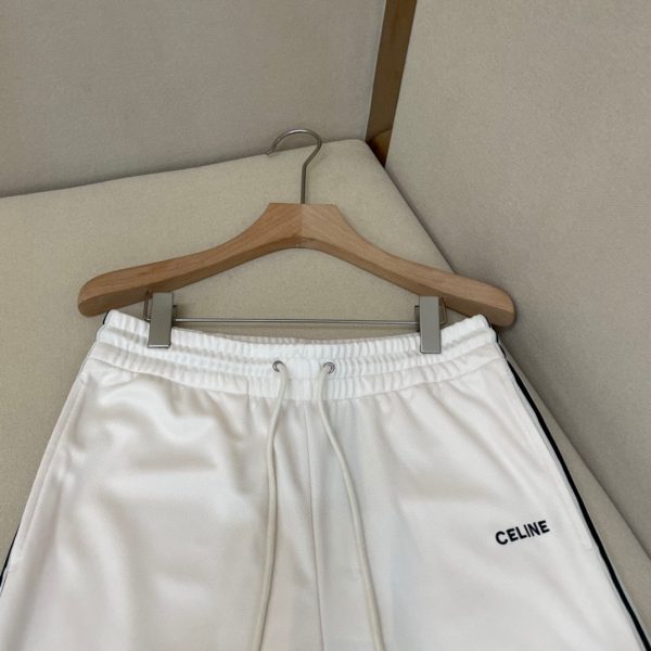 Pants-Quality unit ✨CEL Celine 23 spring and summer new classic sports casual pants?Original diamond-patterned, dyed, and dyed fabric, 100% re-engraved. Signature embroidered CELINE small letters on the chest - Image 3