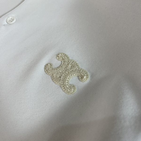 Celine/ spring and summer new product three standard complete business version lapel short-sleeved polo shirt good product need not introduce too much see details counter size: M-3XL - Image 5