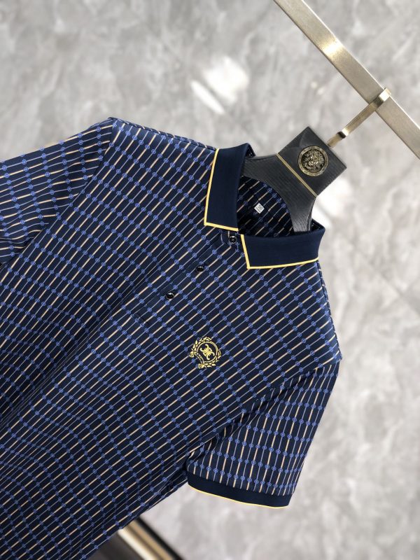 CELINE Size: M--3XL Exclusive backdrop! high quality! Non-market currency! 2023 spring and summer lapel embroidered short-sleeved POLO shirt, simple design, elegant and luxurious brand style - Image 4