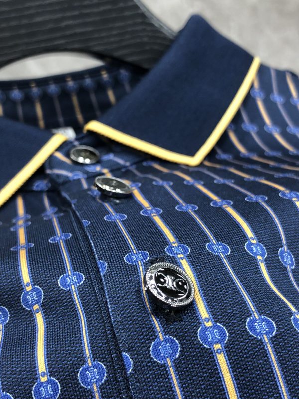 CELINE Size: M--3XL Exclusive backdrop! high quality! Non-market currency! 2023 spring and summer lapel embroidered short-sleeved POLO shirt, simple design, elegant and luxurious brand style - Image 6