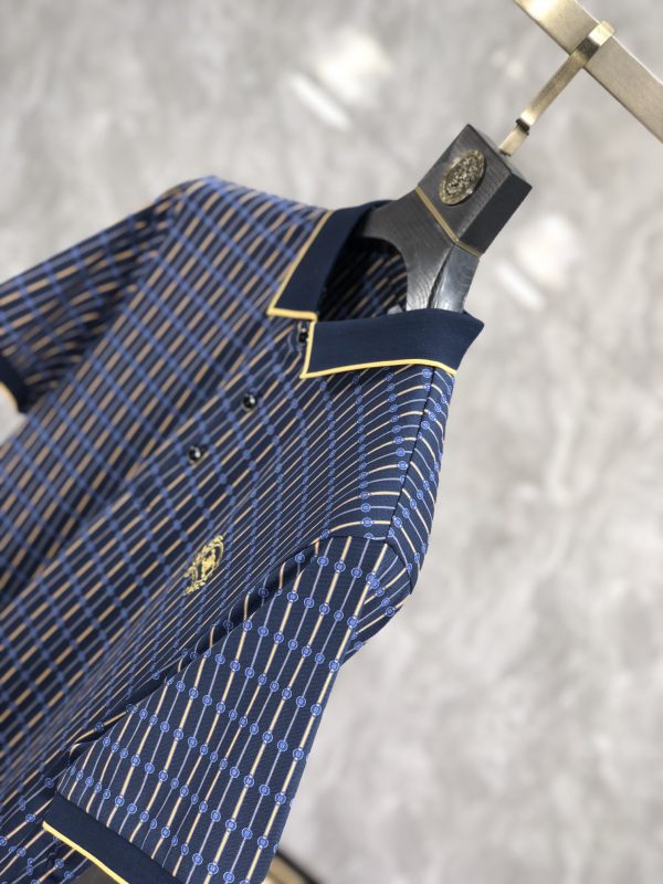 CELINE Size: M--3XL Exclusive backdrop! high quality! Non-market currency! 2023 spring and summer lapel embroidered short-sleeved POLO shirt, simple design, elegant and luxurious brand style - Image 8