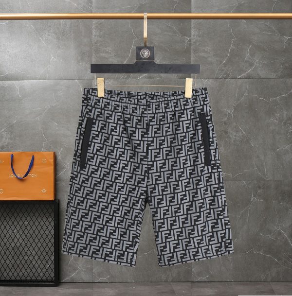 Top original order Fendi Fendi-2023ss spring and summer men's latest elastic waist casual shorts, creating elegant and casual wear - Image 10
