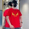 Brand [FENDI] (Fat Gospel) original single men's casual short-sleeved T-shirt, 2023 spring and summer new product, customized top logo craft on the chest