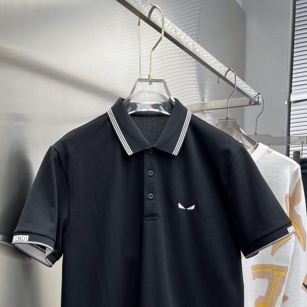 Fendi 2023ss summer new men's lapel short-sleeved T-shirt POLO shirt, high-end version! Custom-made fabrics with high breathability and comfort - Image 7