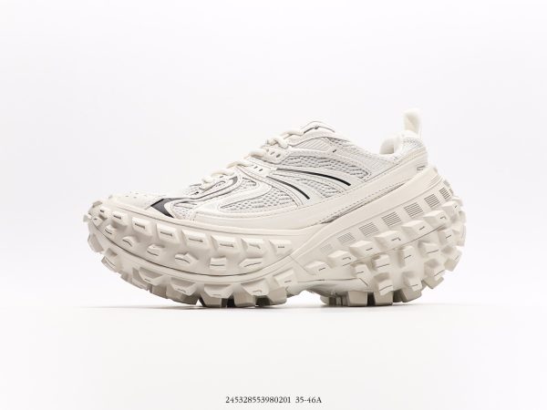 BALENCIAGA Defender Rubber Platform Sneakers Defender series low-top tank track tire type off-road outdoor outdoor heightened thick-soled casual sports jogging shoes