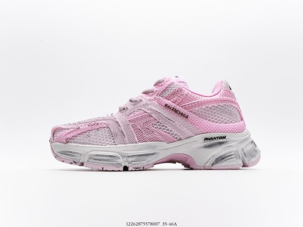 BALENCIAGA Phantom Trainer Low-Top SneakerWhiteBlack Phantom series low-cut avant-garde retro daddy style deconstructed casual sports jogging shoes