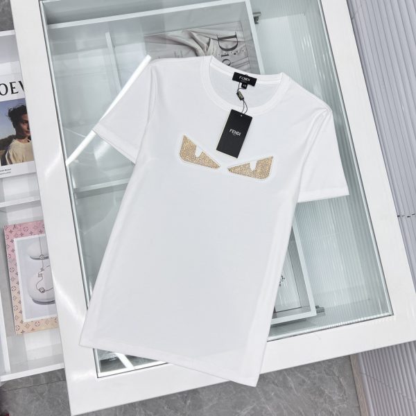 FENDI ?Top round neck fashion casual short sleeves ? Haute-couture and versatile style, anyone can easily control it. Fully custom-made fabrics. Luxury classic brand on the chest - Image 8