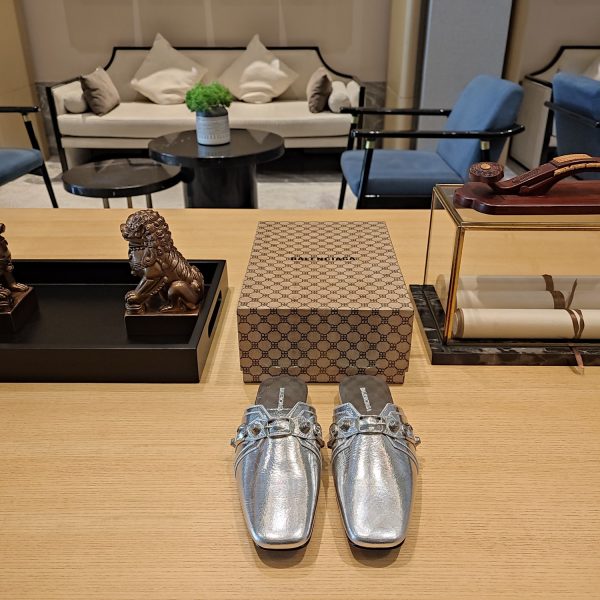 Balenciaga2023 explosion single style (23 official latest printed B-pattern magnet folding box packaging) Multi-color spring and summer beauty ? (Top version, exclusive release.) Muller Square Toe Drag - Image 10