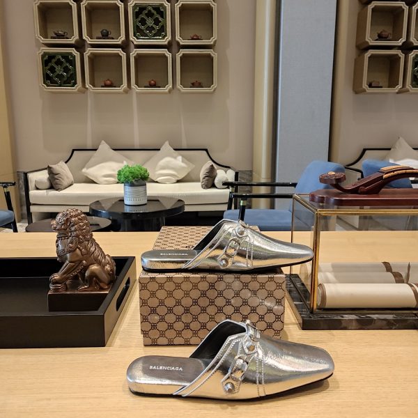 Balenciaga2023 explosion single style (23 official latest printed B-pattern magnet folding box packaging) Multi-color spring and summer beauty ? (Top version, exclusive release.) Muller Square Toe Drag - Image 7