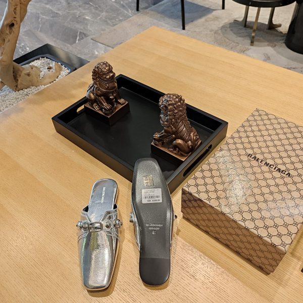 Balenciaga2023 explosion single style (23 official latest printed B-pattern magnet folding box packaging) Multi-color spring and summer beauty ? (Top version, exclusive release.) Muller Square Toe Drag - Image 5