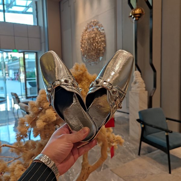 Balenciaga2023 explosion single style (23 official latest printed B-pattern magnet folding box packaging) Multi-color spring and summer beauty ? (Top version, exclusive release.) Muller Square Toe Drag - Image 4