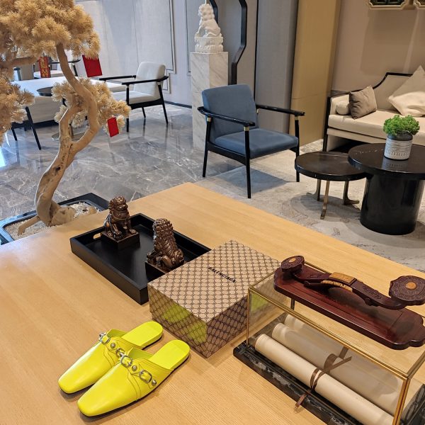 Balenciaga2023 explosion single style (23 official latest printed B-pattern magnet folding box packaging) Multi-color spring and summer beauty ? (Top version, exclusive release.) Muller Square Toe Drag - Image 9