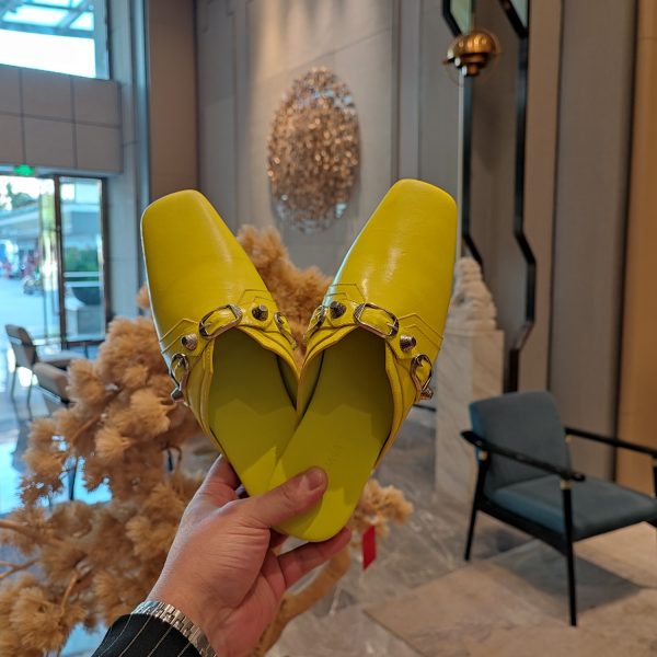 Balenciaga2023 explosion single style (23 official latest printed B-pattern magnet folding box packaging) Multi-color spring and summer beauty ? (Top version, exclusive release.) Muller Square Toe Drag - Image 4