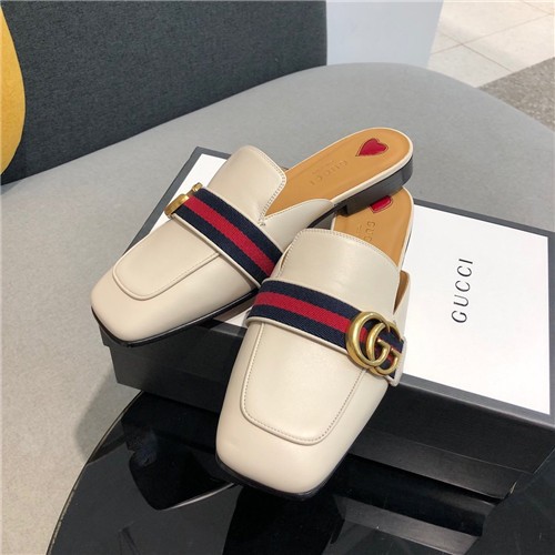 gucci detailed leather slippers replica shoes
