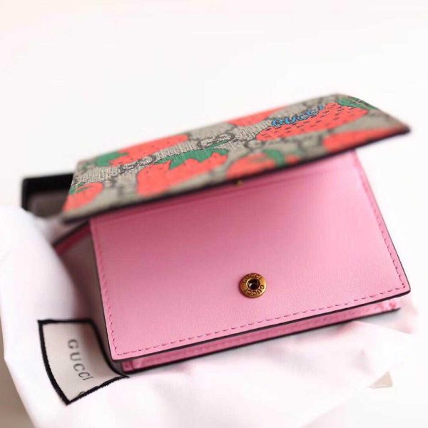 Gucci GG Strawberry Print Card Case Wallet - Image 6