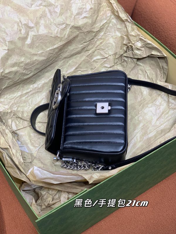 Gucci ?? ??????? Geometry Handbag Black 21cm - Image 6