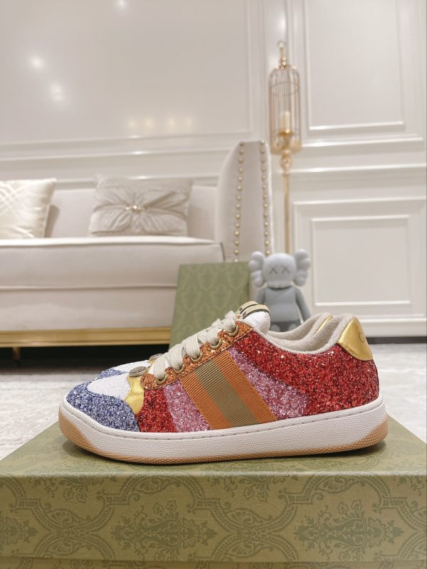 Newly upgraded Gucci dirty shoes for couples GG series distressed and casual S