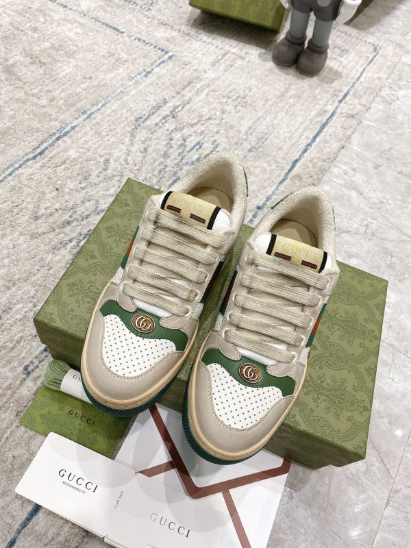 Newly upgraded Gucci dirty shoes for couples GG series distressed and casual Gucci f - Image 3