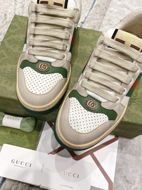 Newly upgraded Gucci dirty shoes for couples GG series distressed and casual Gucci f - Image 9