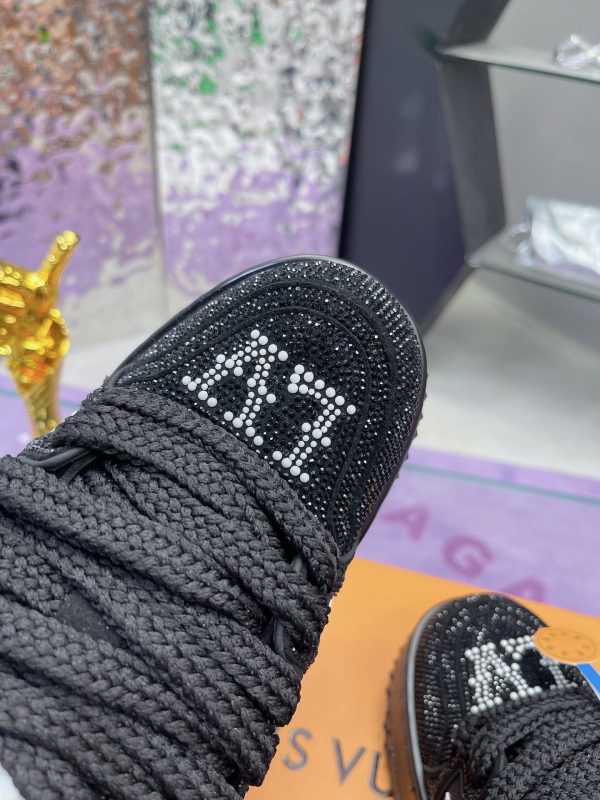 Louis Vuitton fat trainer couple full diamond limited bulingbuling black - Image 5