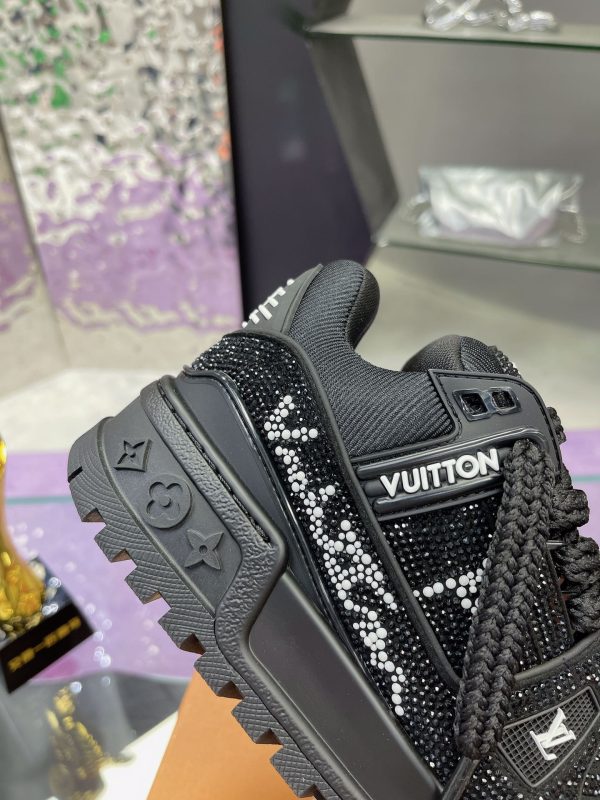 Louis Vuitton fat trainer couple full diamond limited bulingbuling black - Image 7