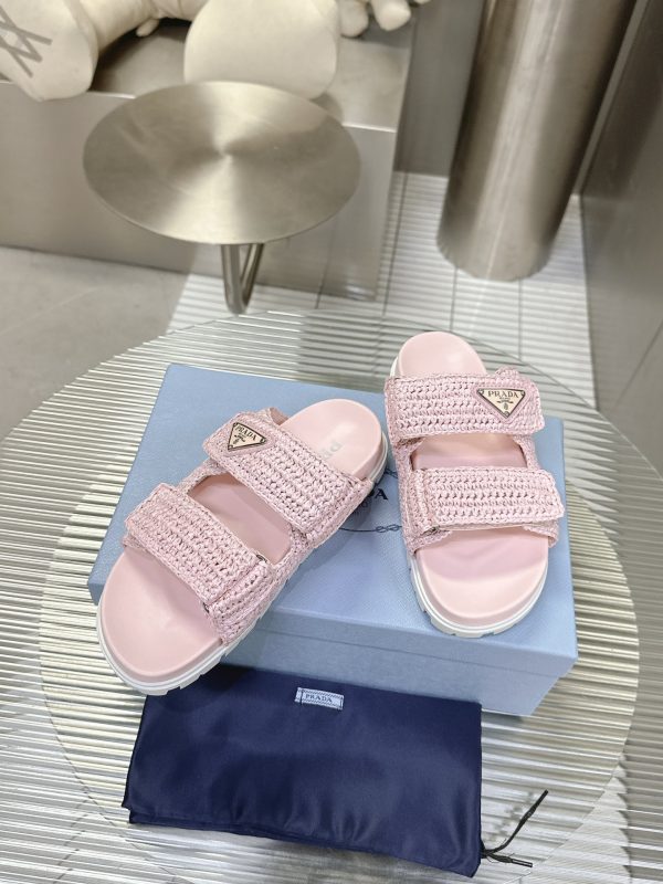 Prada 24S macaroon ceiling woven sandals C - Image 4