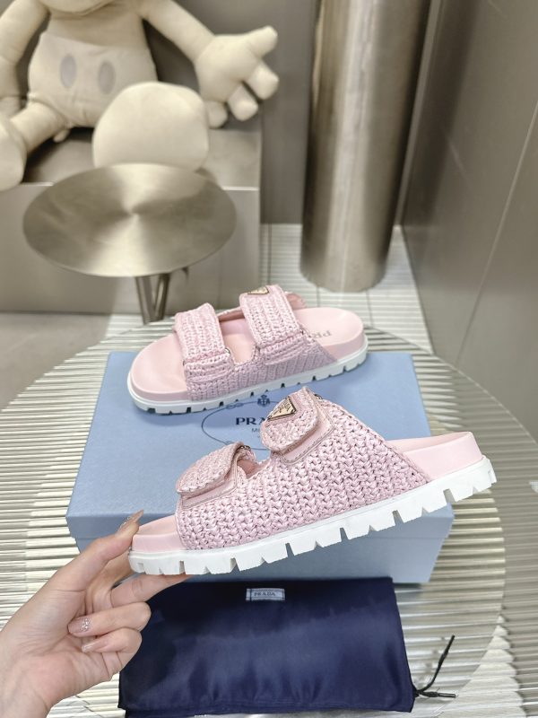 Prada 24S macaroon ceiling woven sandals C - Image 5
