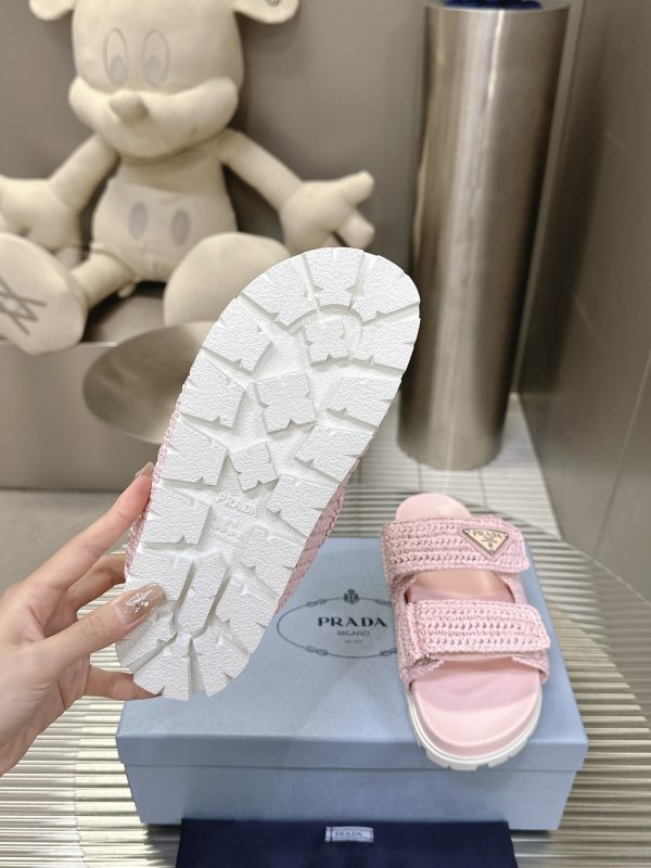 Prada 24S macaroon ceiling woven sandals C - Image 10